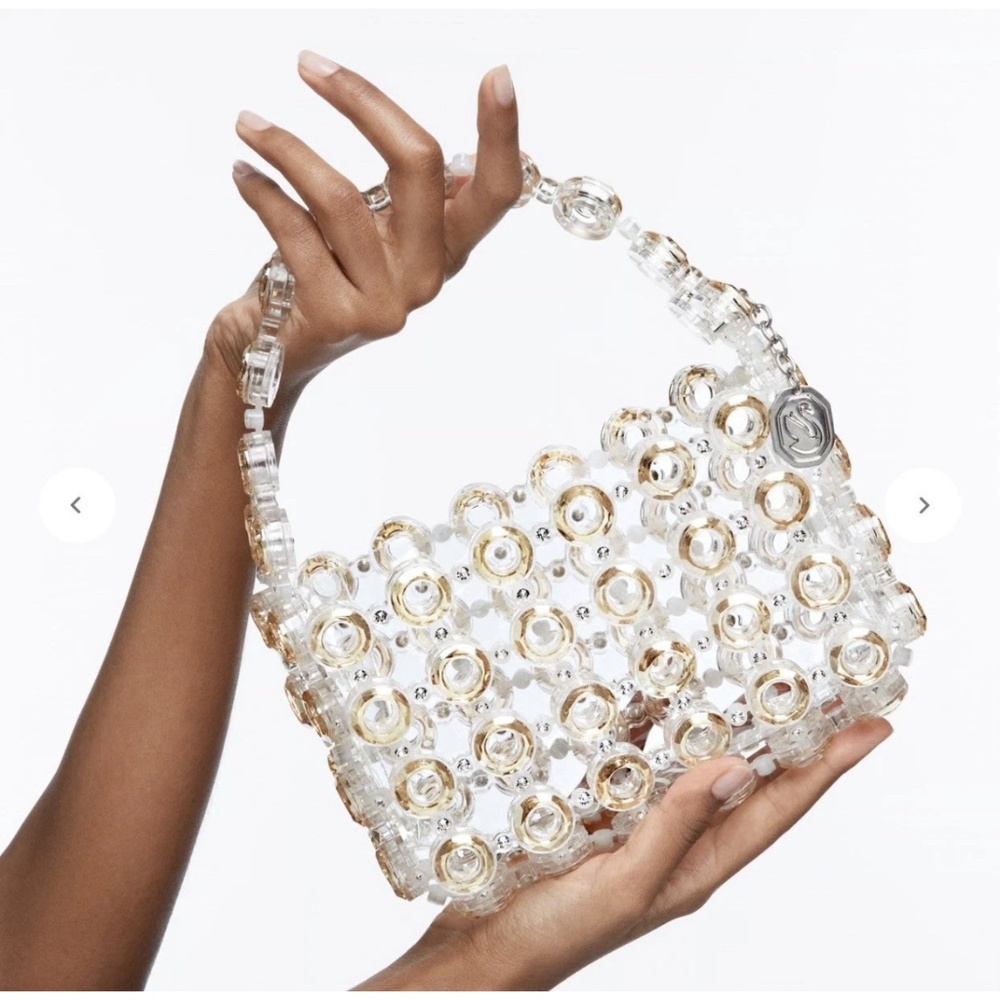 NEW authentic SWAROVSKI Crystal and Gold tone handbag NWT
